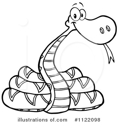 Free Clip Art Black and White Snake