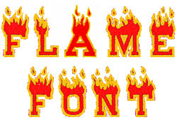 10 Fire Flames Letters Fonts Images