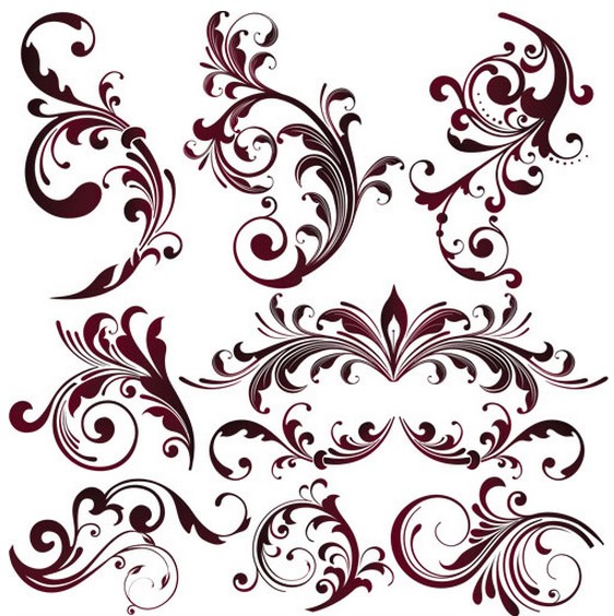 Free Flower Vector Ornaments