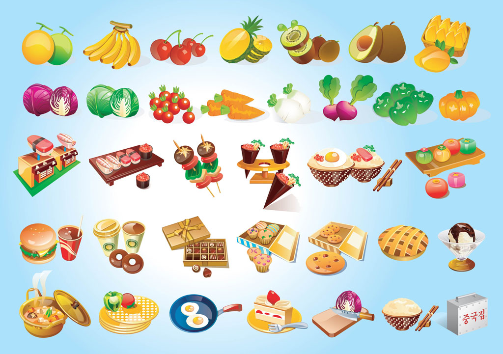 17 Photos of Free Vector Food Graphics