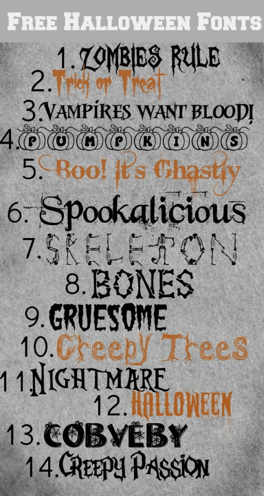 Free Halloween Fonts