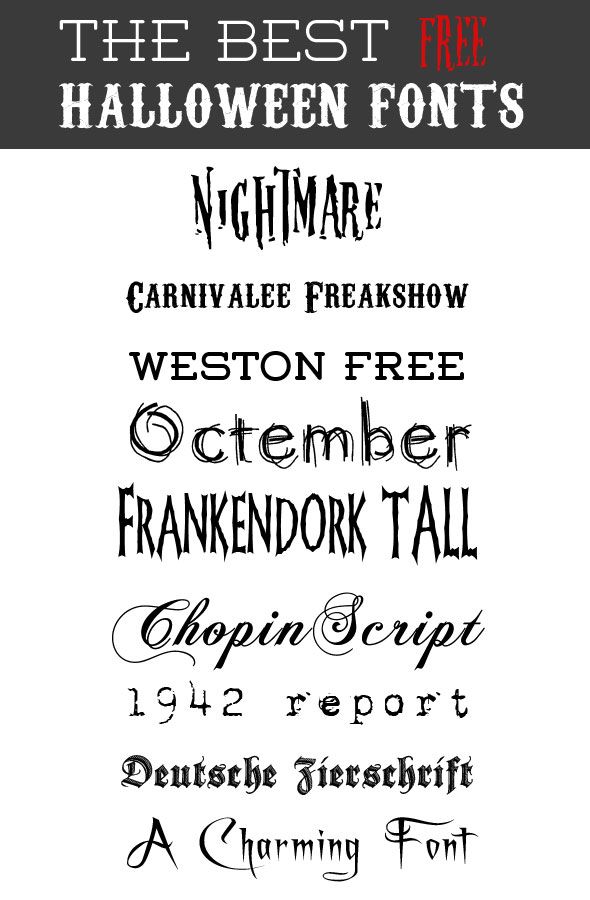 Free Halloween Fonts