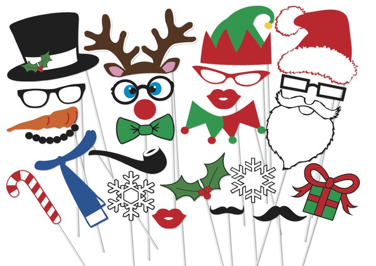 Free Printable Christmas Party Photo Booth Props