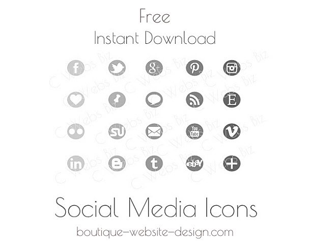 Free Social Media Icons Grey