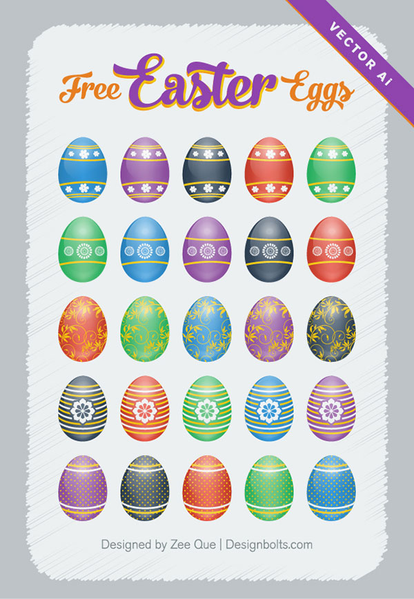 Free Vector Easter Eggs