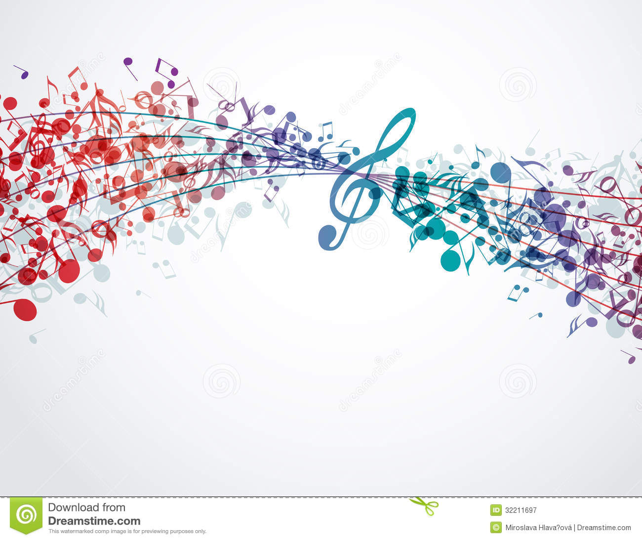 Free Vector Music Notes Background