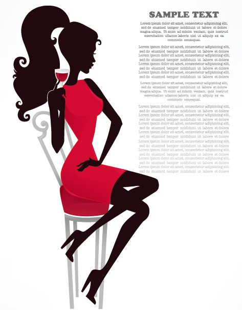 Free Vector Woman Fashion Silhouettes Free Vector Woman Fashion Silhouettes