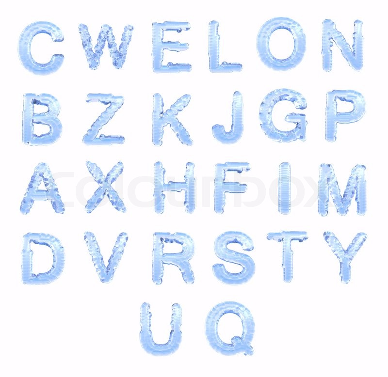 Frozen Ice Letters Font