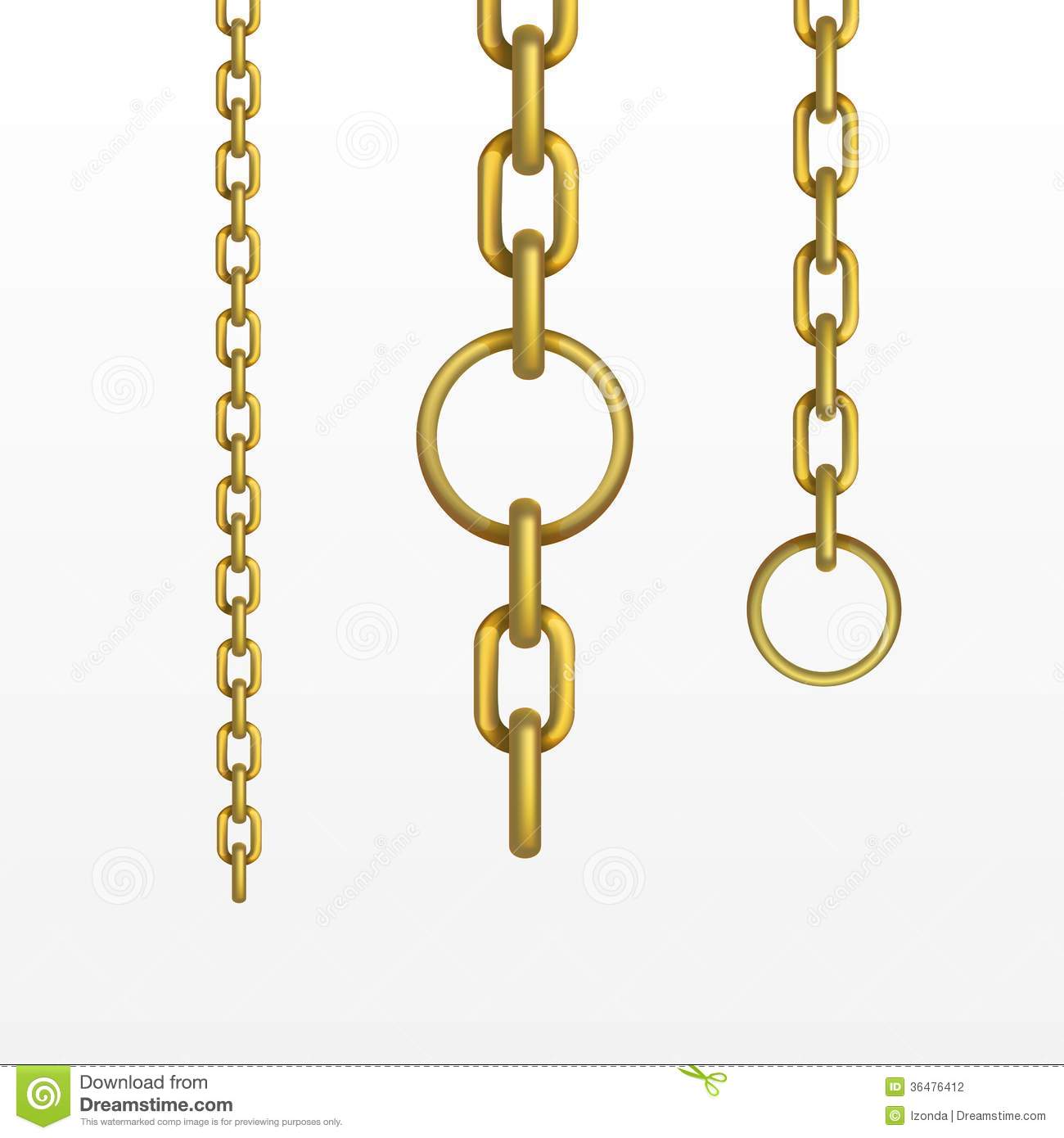 Gold Rope Chain Vector