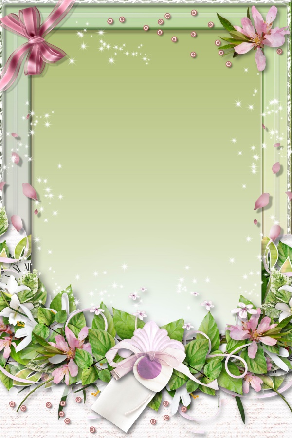 Green Flower Borders and Frames Green Flower Borders and Frames
