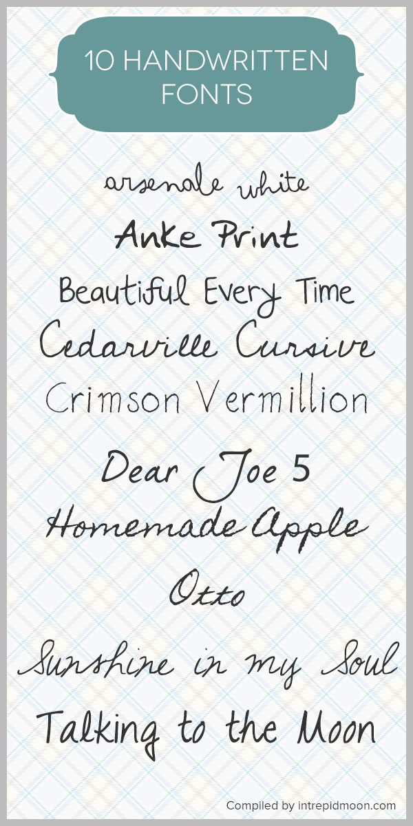 Handwritten Script Fonts Handwritten Script Fonts