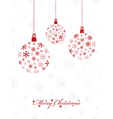 Hanging Christmas Decorations Vector