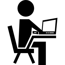 Icon Person On Computer