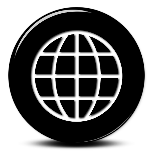 Internet Globe Icon Black
