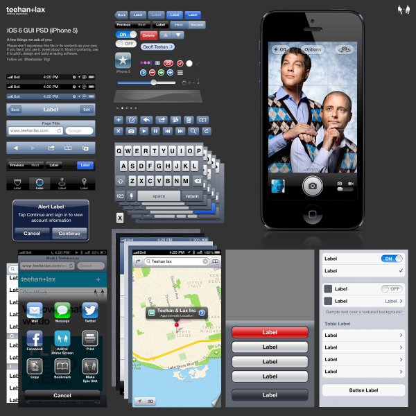 10 IPhone GUI PSD Images