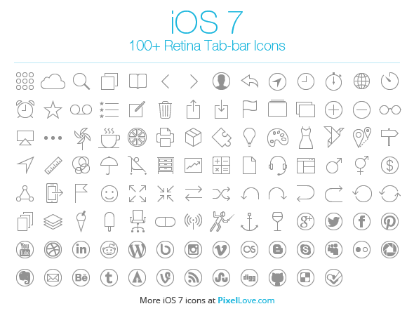 iOS Tab Bar Icons Free