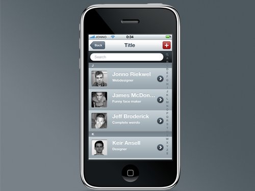 iPhone Contact List