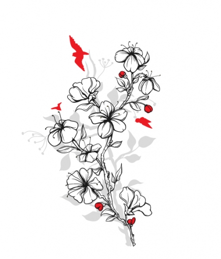 Japanese Flower Vector Art Japanese Flower Vector Art