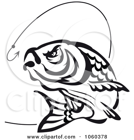 Jumping Fish Clip Art Black and White