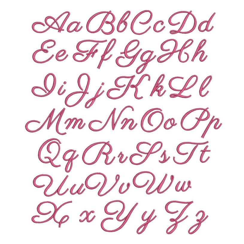 Machine Embroidery Script Fonts