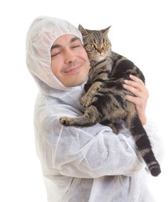 Man Holding Cat