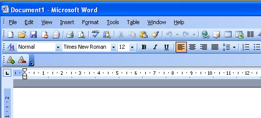 Microsoft Word 2003 Toolbar Icons