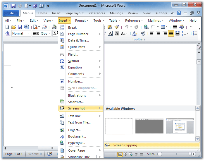 Microsoft Word 2010 Menu Bar