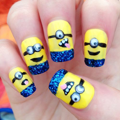 Minion Nail Art Designs