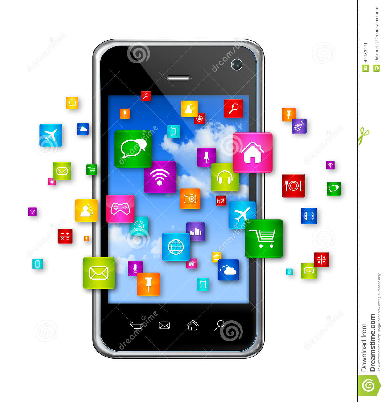 Mobile Phone App Icons