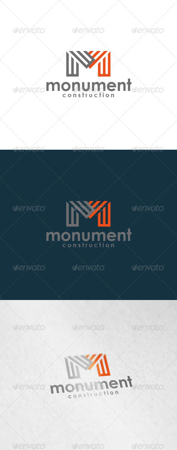 Monument Construction Logo Monument Construction Logo