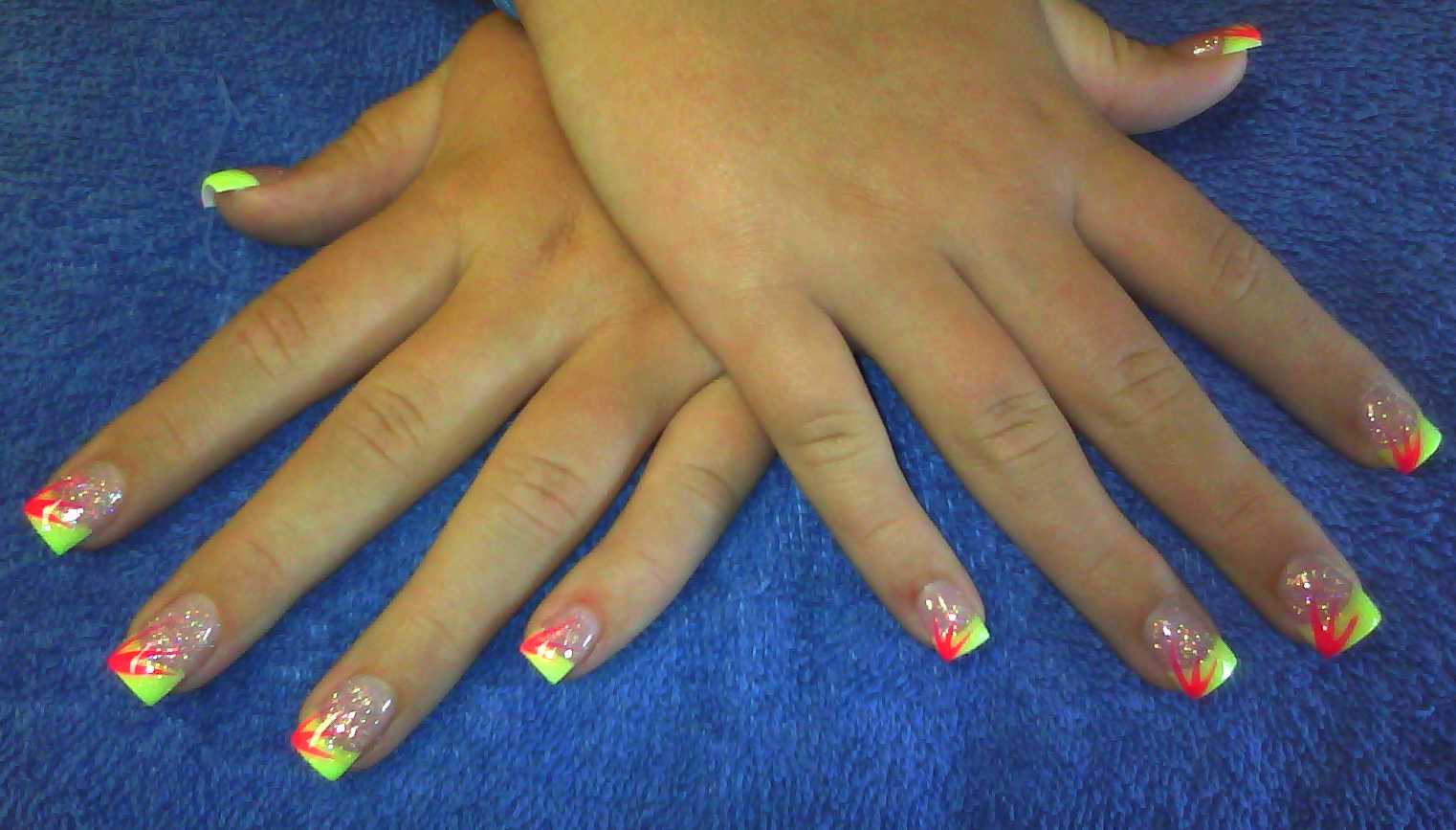 1. Neon Rainbow Nails - wide 7