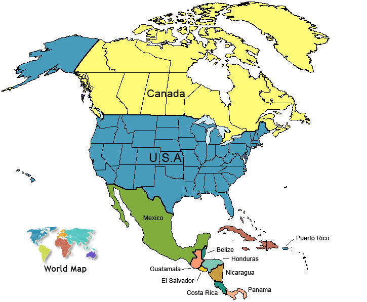 North America Vector Map