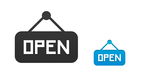 Open Sign Icon