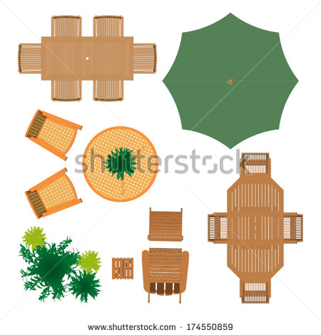 Outdoor Furniture Plan View