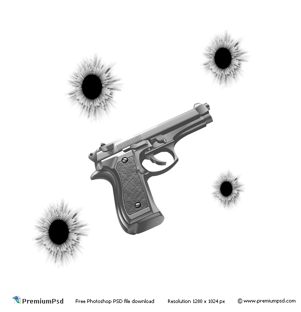 Photoshop Bullet Hole PSD