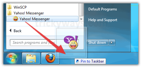 Pin Icon to Taskbar Windows 7