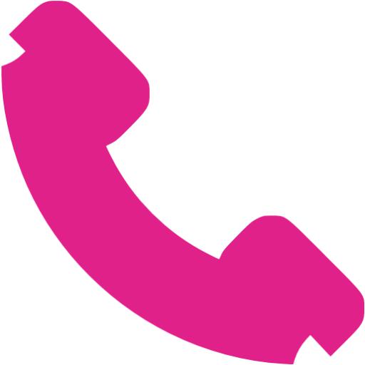 Pink Telephone Icon