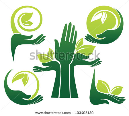 Plant Growing in Hand Clip Art