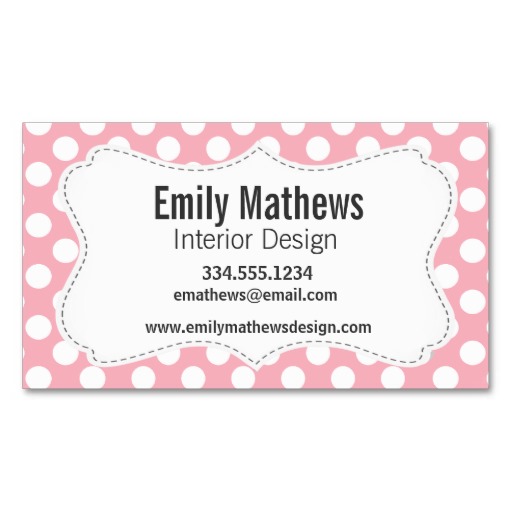 Polka Dot Business Card Template