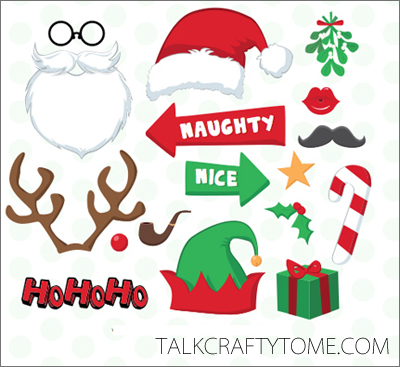 Printable Christmas Photo Booth Prop Templates