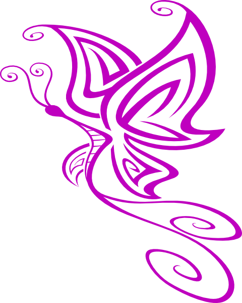 Purple Butterfly Clip Art