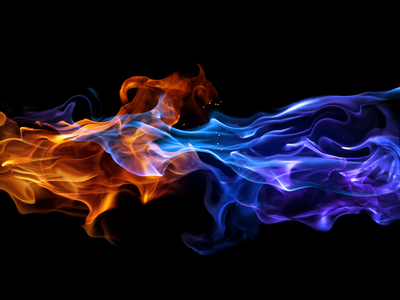 Red and Blue Fire Red and Blue Fire