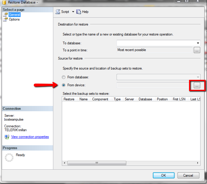Restore Database Restore Database