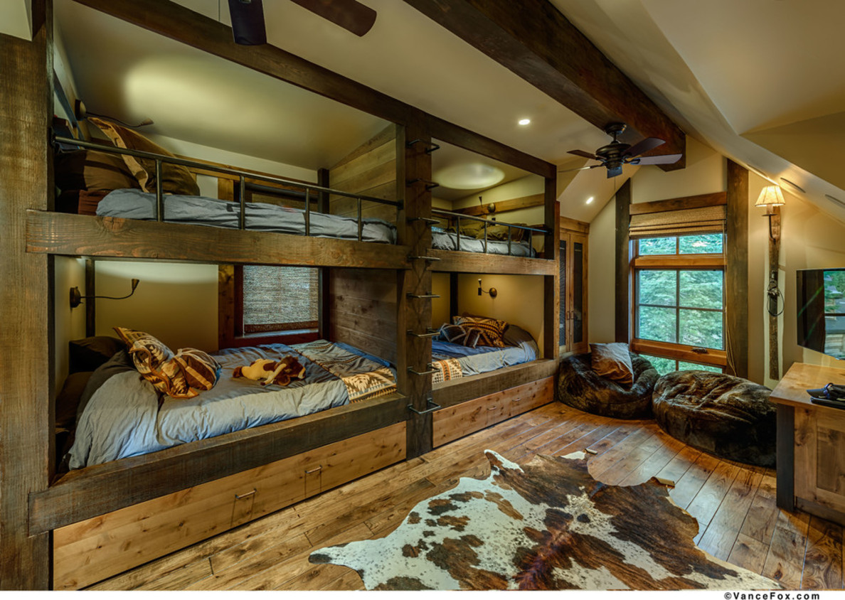 Rustic Cabin Interior Design Bedroom