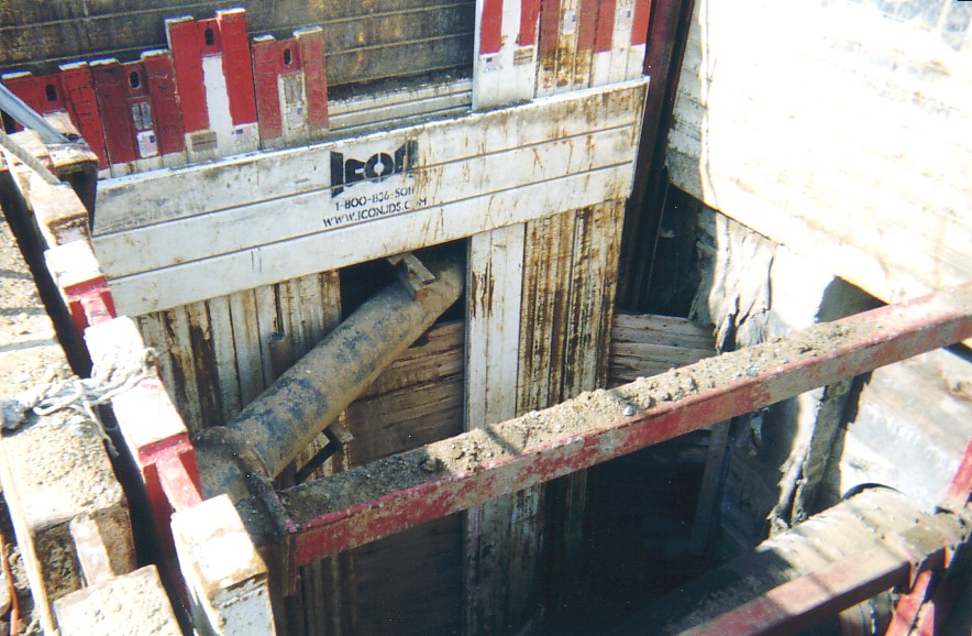 Slide Rail Shoring Installation Slide Rail Shoring Installation