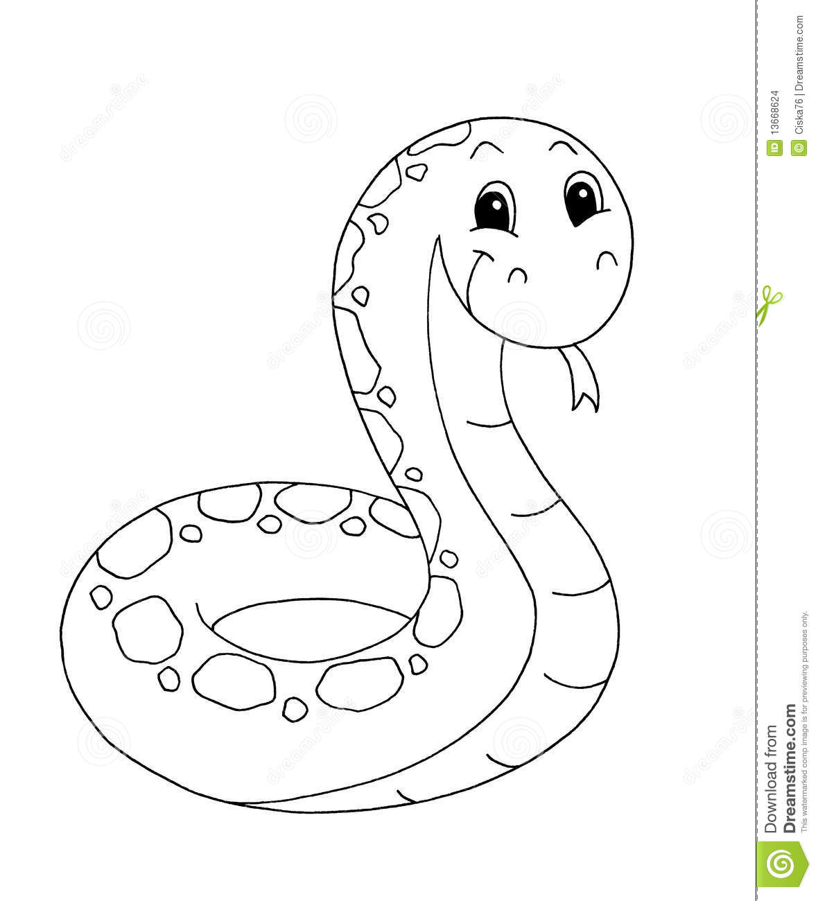 Snake Clip Art Black and White