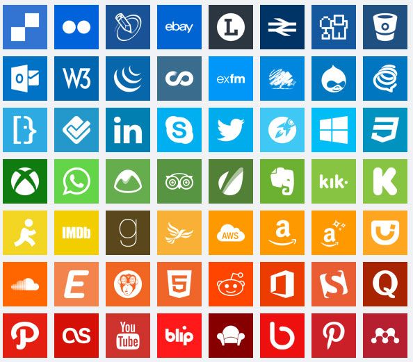 Social Media Icons Flat