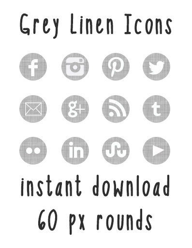 Social Media Icons Grey