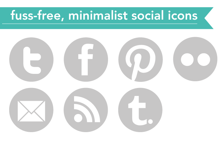 Social Media Icons Grey