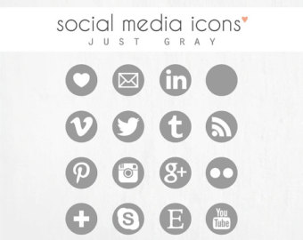 Social Media Icons Grey
